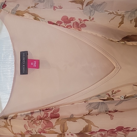 NWT VINCE CAMUTO peachbellini blouse - Picture 7 of 14